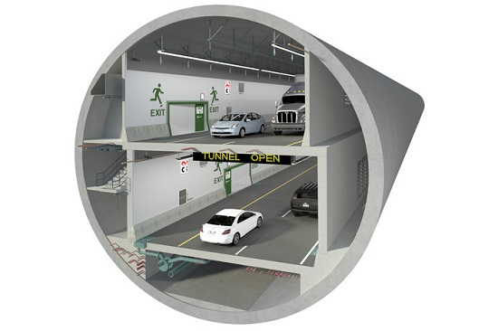 Inside the SR 99 Tunnel