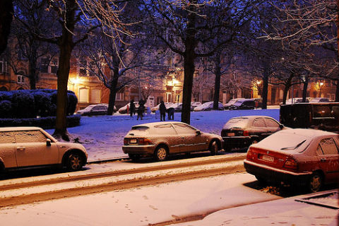 Snowy cars