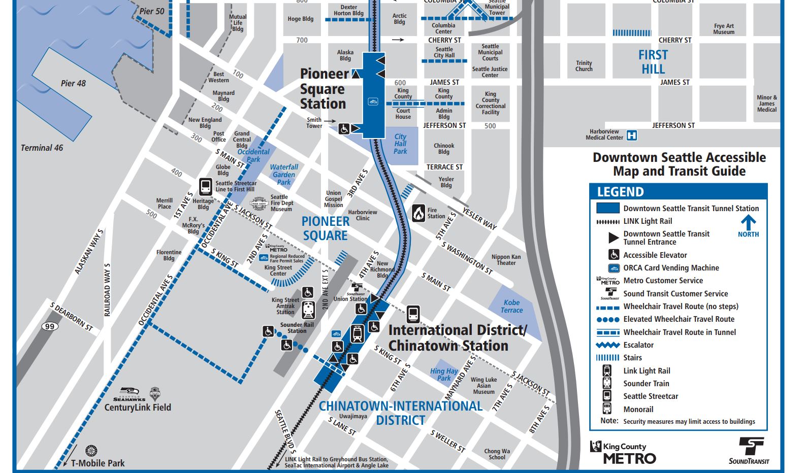 Downtown Seattle Accessible Map and Transit Guide ...