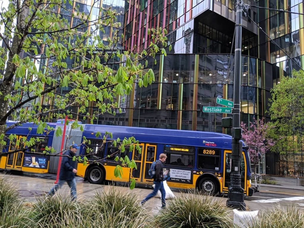 Bus on Westlake Ave