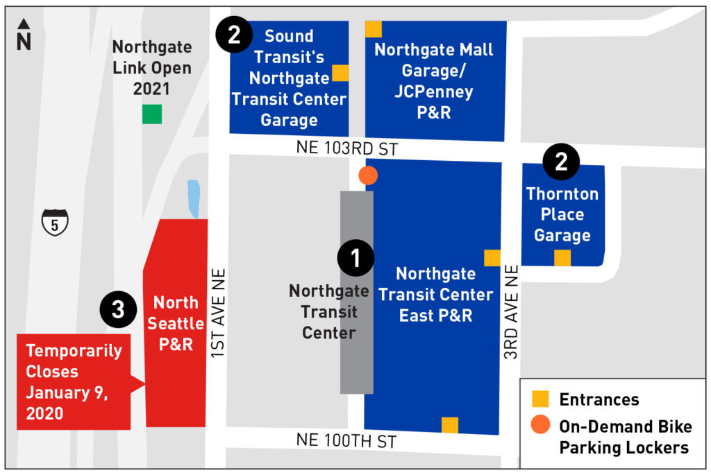 Northgate Park and Ride updates as of January 9, 2020