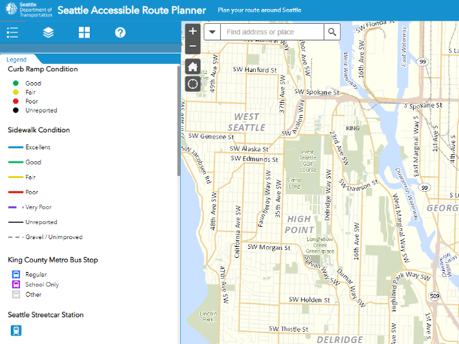 Accessibility Route Planner screenshot